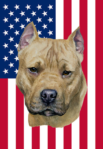 American Staffordshire - Best of Breed American Flags House and Garden Size