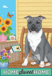 Pit Bull Blue - Tomoyo Pitcher Home Sweet Home Garden Flag 12" x 17"