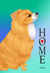 Pomeranian - Tomoyo Pitcher Home Garden Flag 12" x 17"