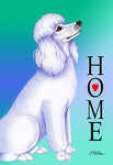 Poodle White- Tomoyo Pitcher Home Garden Flag 12" x 17"