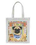 Pug Fawn - Tomoyo Pitcher   Dog Breed Tote Bags