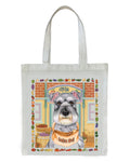 Schnauzer Grey Uncropped - Tomoyo Pitcher   Dog Breed Tote Bags