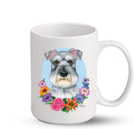 Schnauzer Grey Uncropped - Best of Breed Ceramic 15oz Coffee Mug