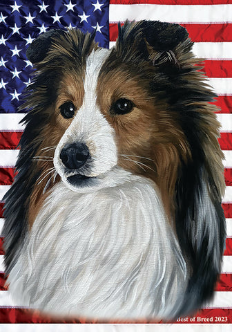 Sheltie Sable - Best of Breed All-American III Outdoor Flag