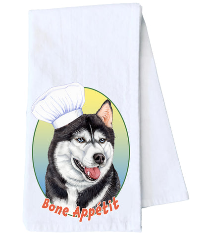 Siberian Husky - Tomoyo Pitcher Kitchen Tea Towel Size 12" x 18" 100% Cotton