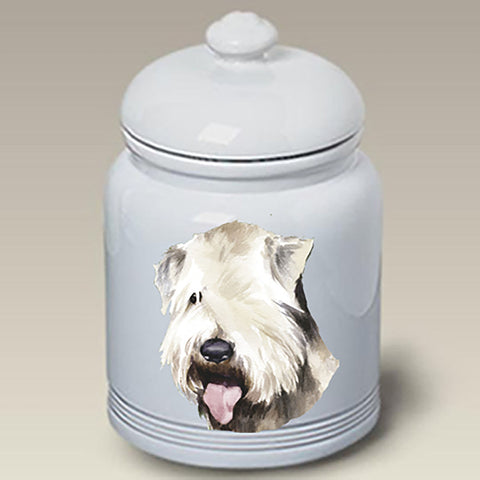 Soft Coated Wheaton Terrier - Best of Breed Stoneware Ceramic Treat Jars