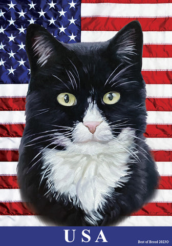 Tuxedo Cat - Best of Breed All-American II Outdoor Flag