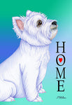 Westie- Tomoyo Pitcher Home Garden Flag 12" x 17"