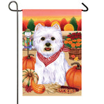 Westie- Best of Breed Autumn Harvest Garden Flag 12" x 17"