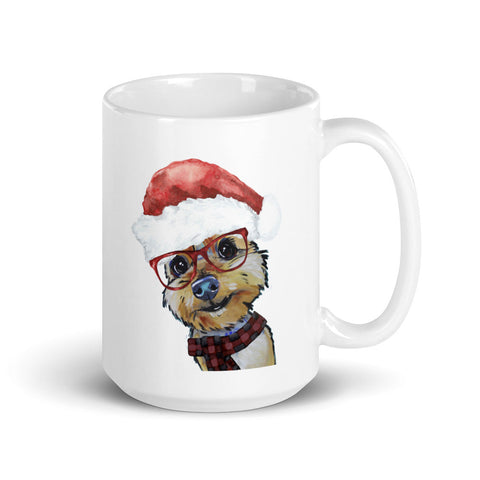 Dog Mug 'Yorkie', Christmas Coffee Mug, 15oz Dog Mug