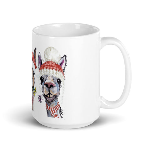 Alpaca Mug 'Trio', Christmas Coffee Mug, 15oz Alpaca Mug