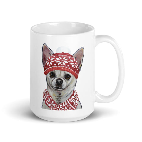 Dog Mug 'Chihuahua', Christmas Coffee Mug, 15oz Dog Mug