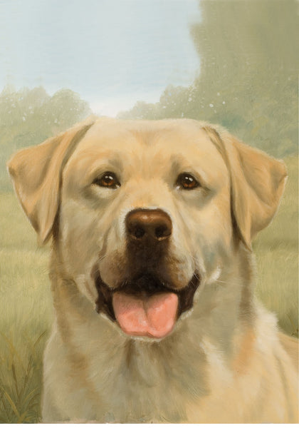 Yellow Labrador- Best of Breed Portrait   Outdoor Flag