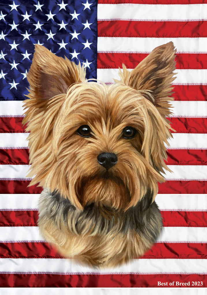 Republican Yorkie Yorkie Puppy Cut - Best of Breed All-American III Outdoor Flag