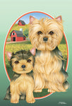 Yorkie - Best of Breed On The Farm Garden Flag 12" x 17"